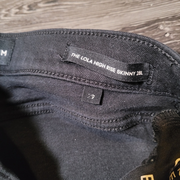 Denim Forum $118 Lola High Rise Skinny in Black Sz 29 - Picture 4 of 8